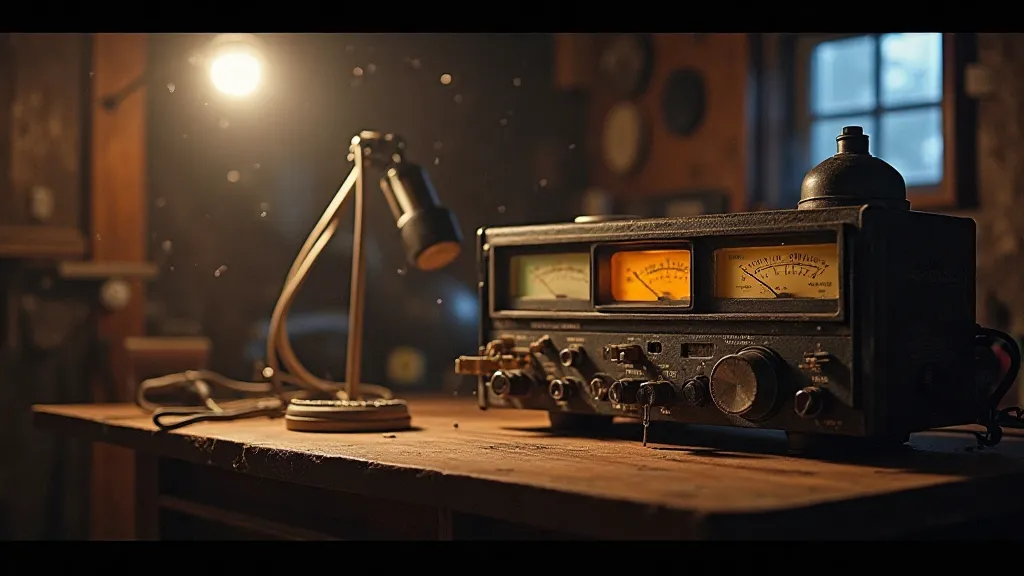 Vintage ham radio setup