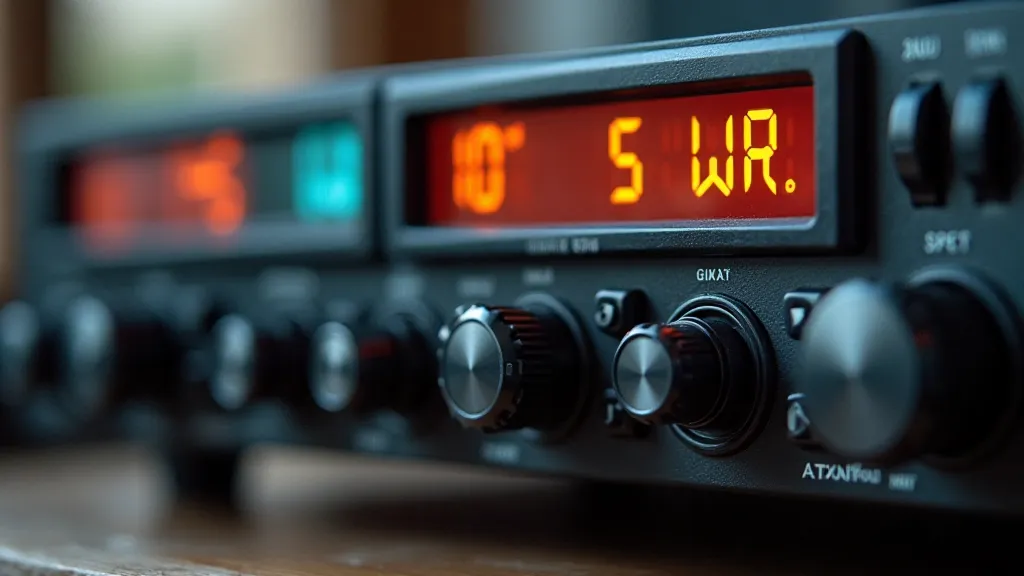 Antenna tuner controls and display.